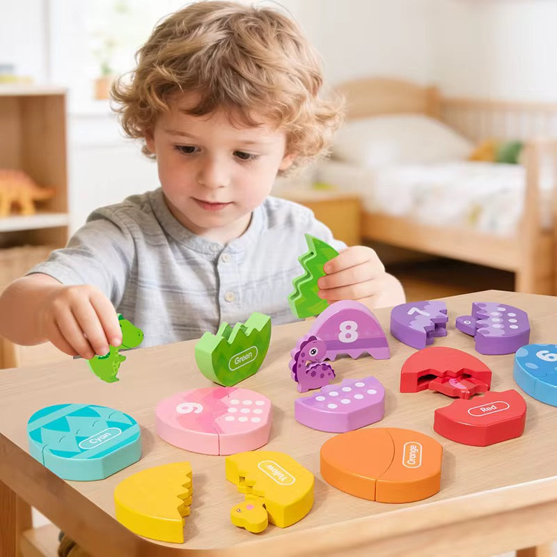 Dinosaur Number & Color Matching Eggs