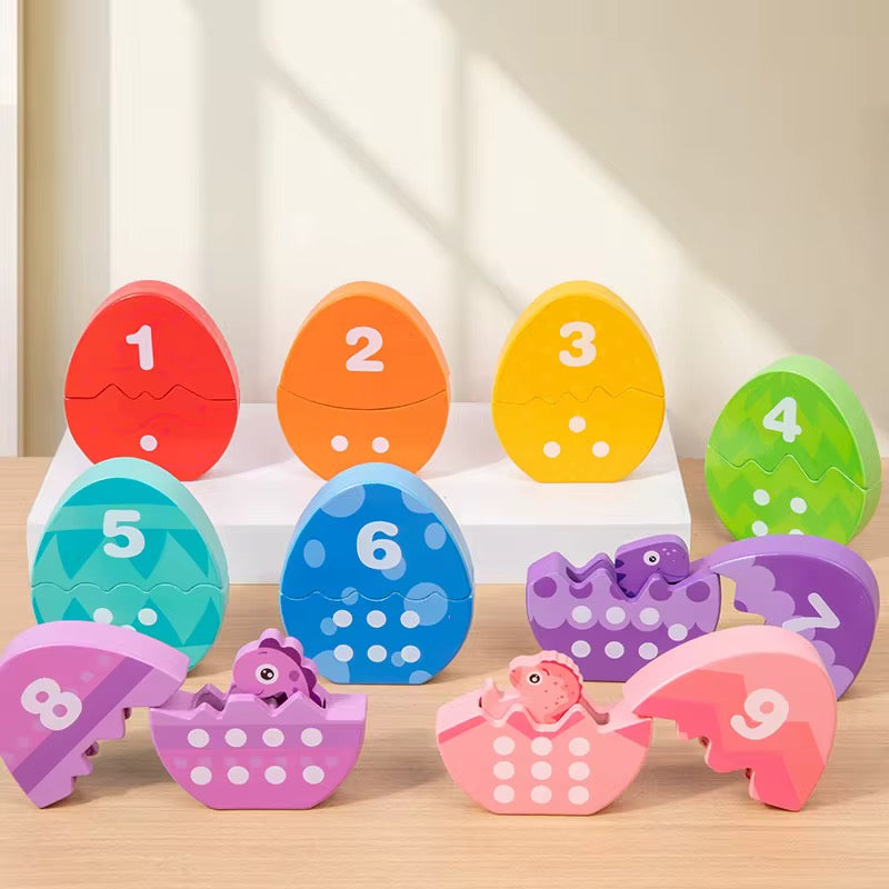 Dinosaur Number & Color Matching Eggs