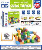 123-Piece DIY Cube Track & Electric Train Set