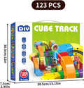 123-Piece DIY Cube Track & Electric Train Set