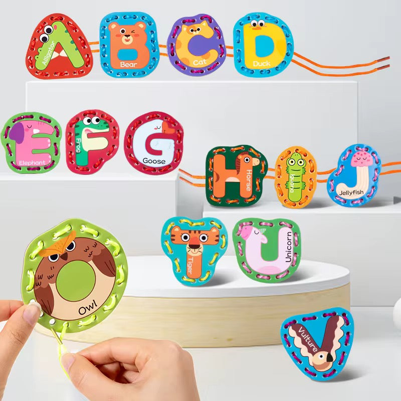 Alphabet Lacing Cards – A–Z Learning Set