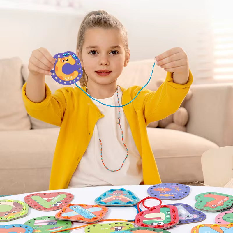 Alphabet Lacing Cards – A–Z Learning Set