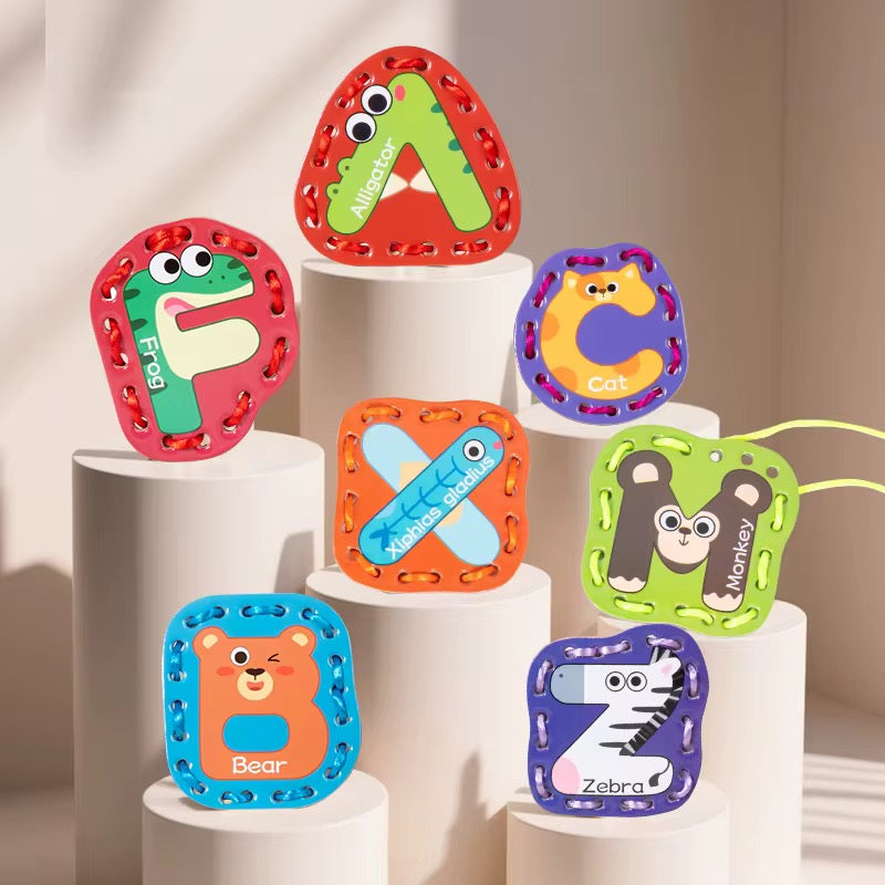 Alphabet Lacing Cards – A–Z Learning Set