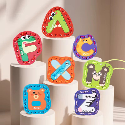 Alphabet Lacing Cards – A–Z Learning Set