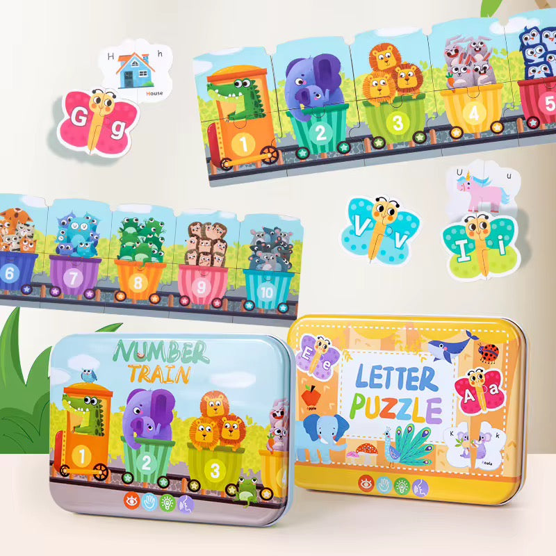 A–Z Letter Puzzle & Number Train Learning Set