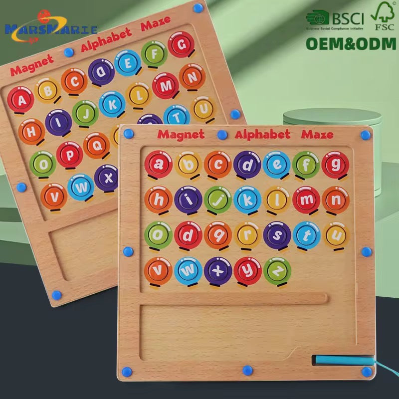Magnetic Wooden Alphabet Maze