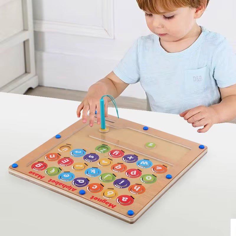 Magnetic Wooden Alphabet Maze