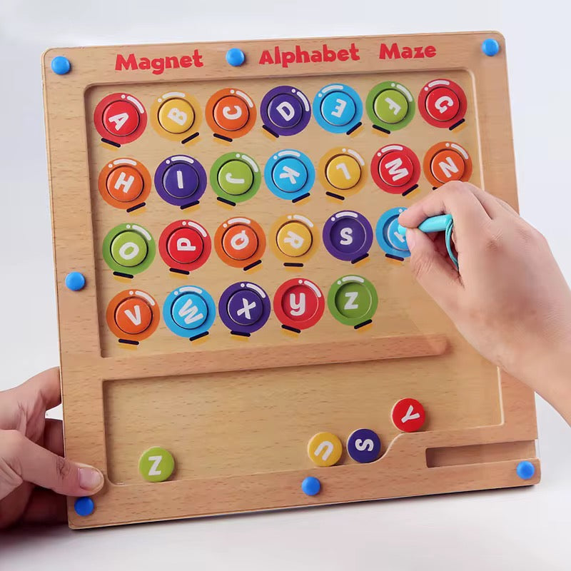 Magnetic Wooden Alphabet Maze