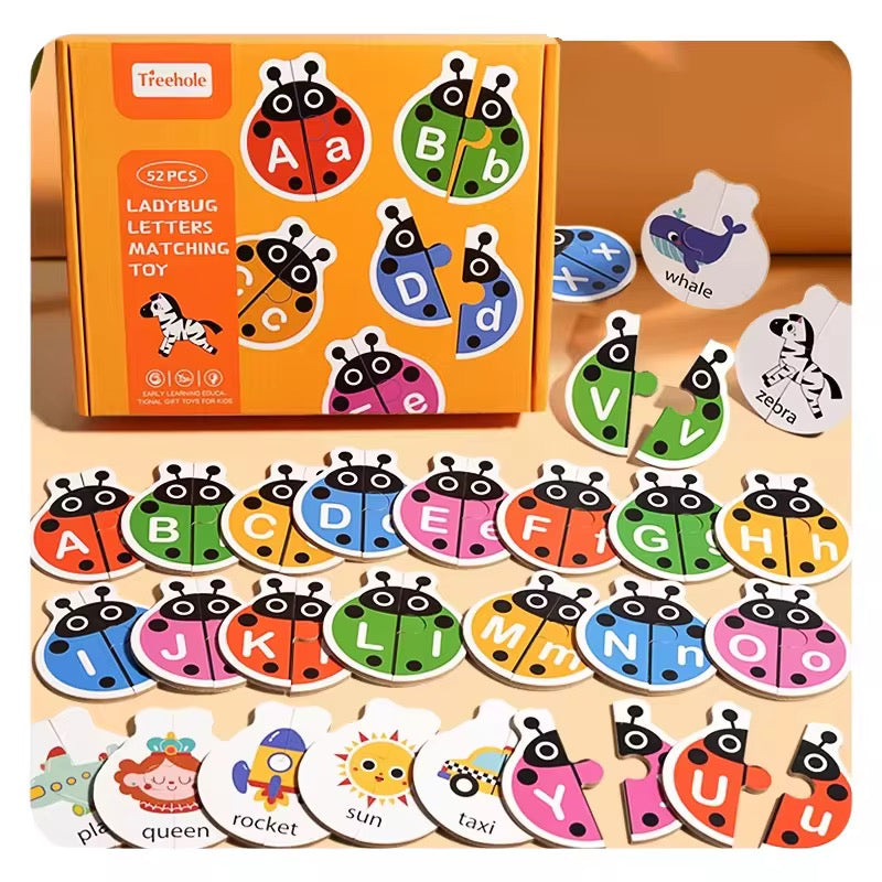Ladybug Alphabet Matching Puzzle – 52 Pieces