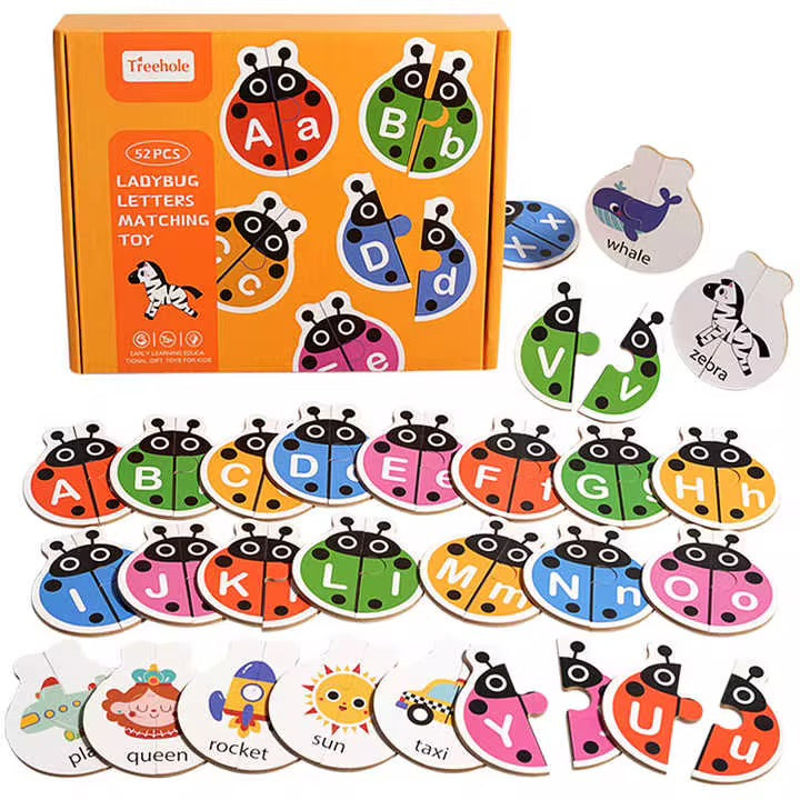 Ladybug Alphabet Matching Puzzle – 52 Pieces