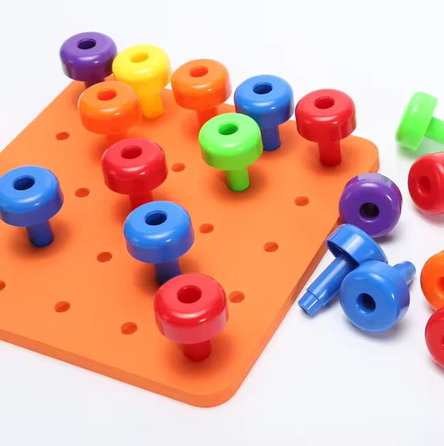 Color Matching & Stacking Pegboard Set