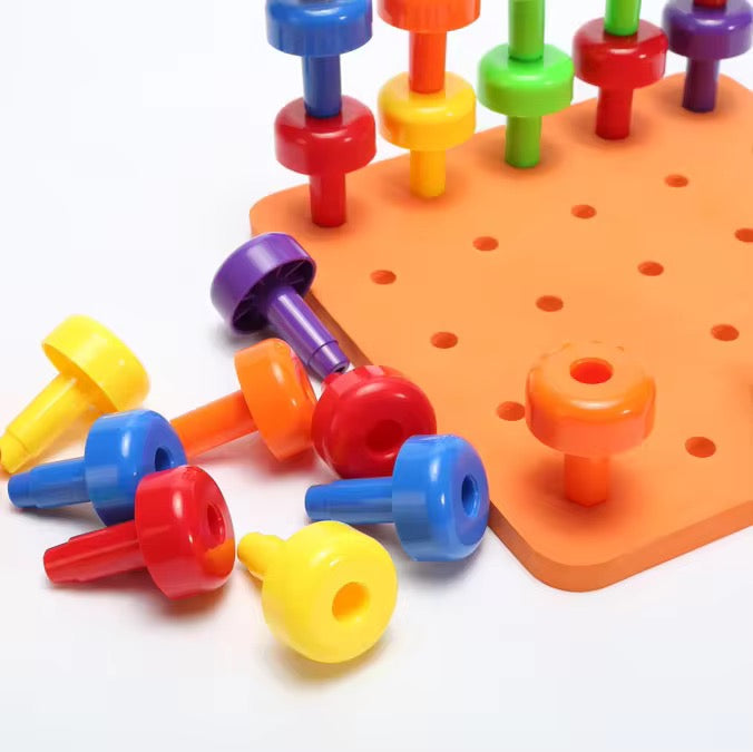 Color Matching & Stacking Pegboard Set