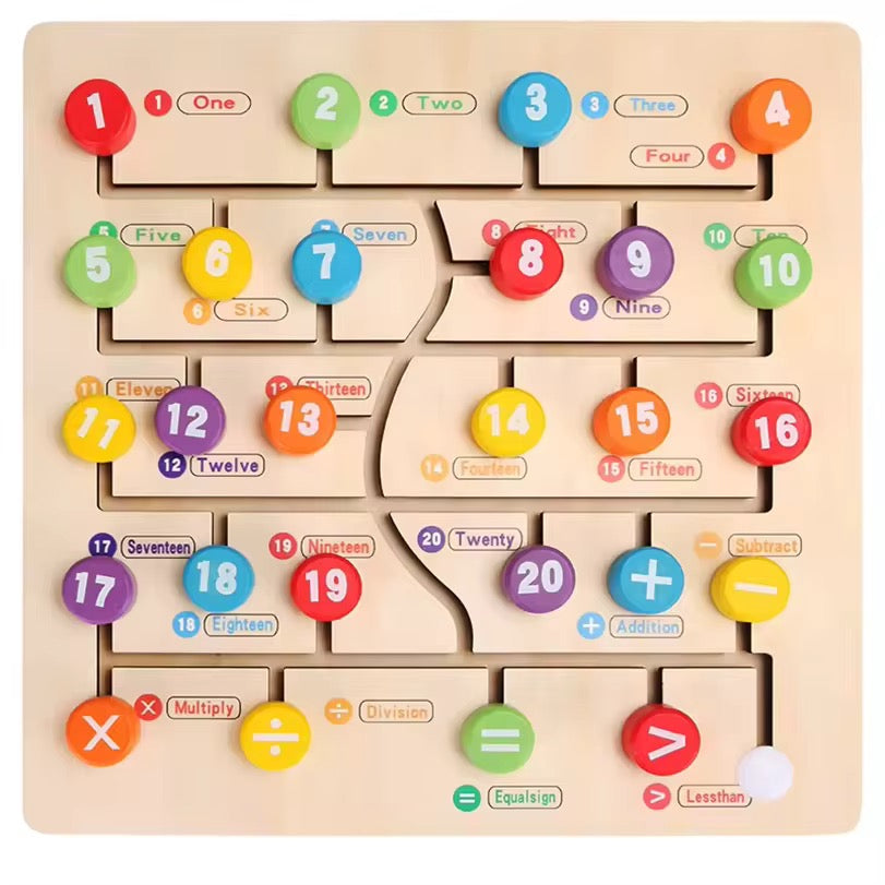 Alphabet & Number Learning Maze Boards