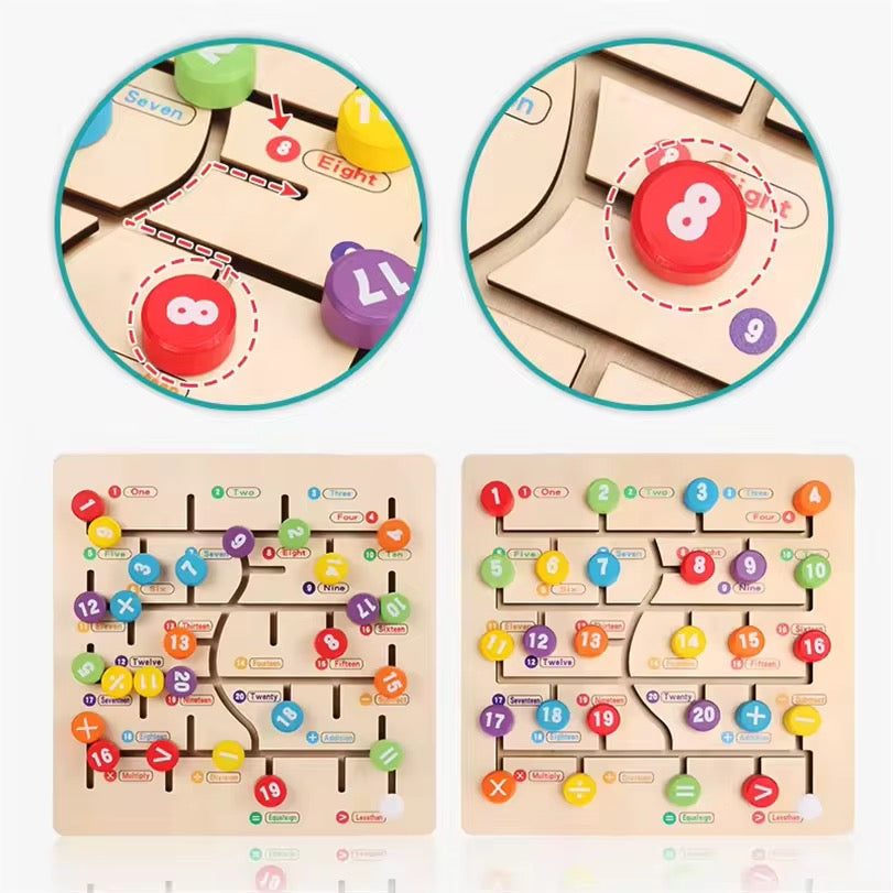 Alphabet & Number Learning Maze Boards