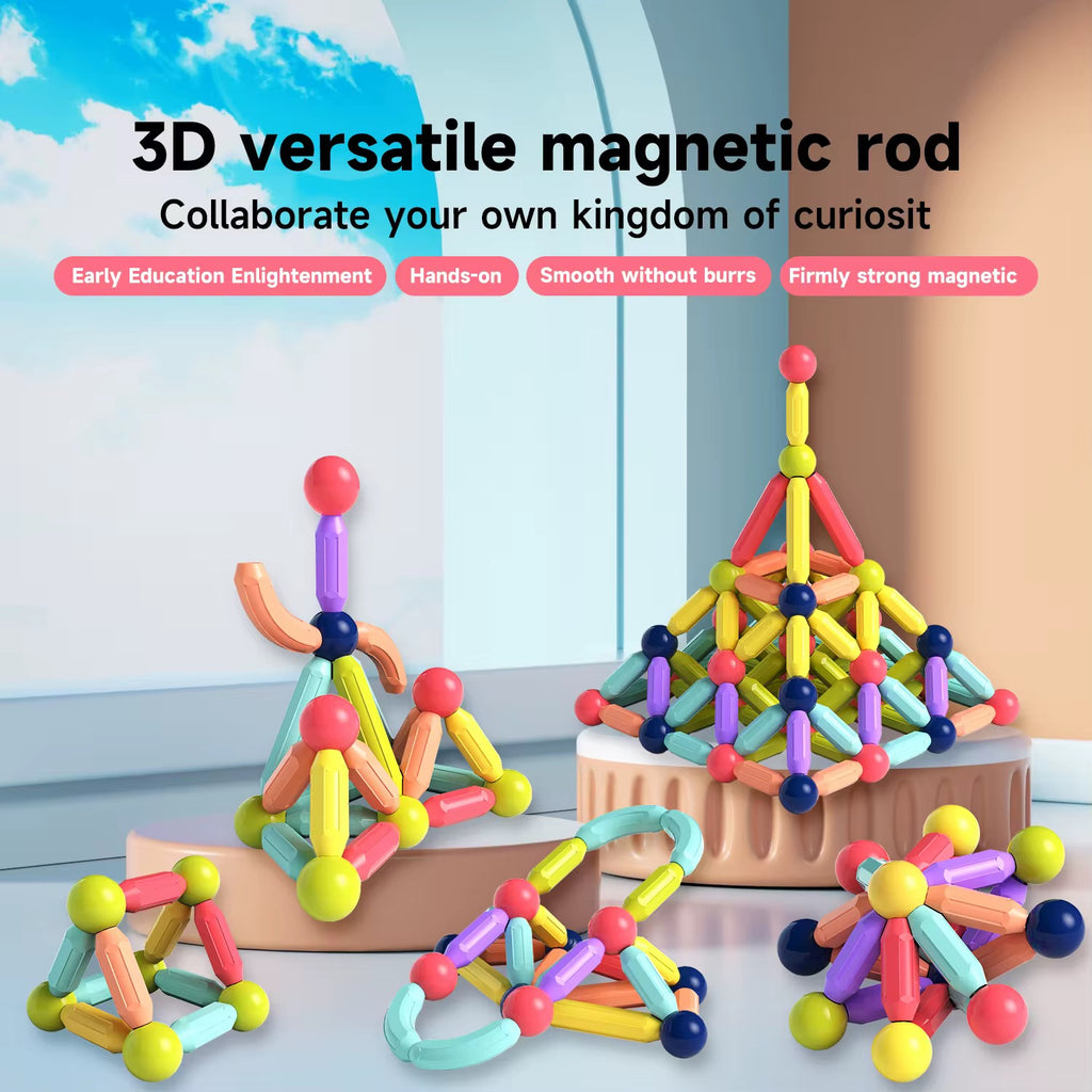 166-Piece Magnetic Building Rod Set